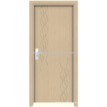 JKD-M687 PVC intérieur de la porte en bois MDF porte intérieure avec feuille de PVC